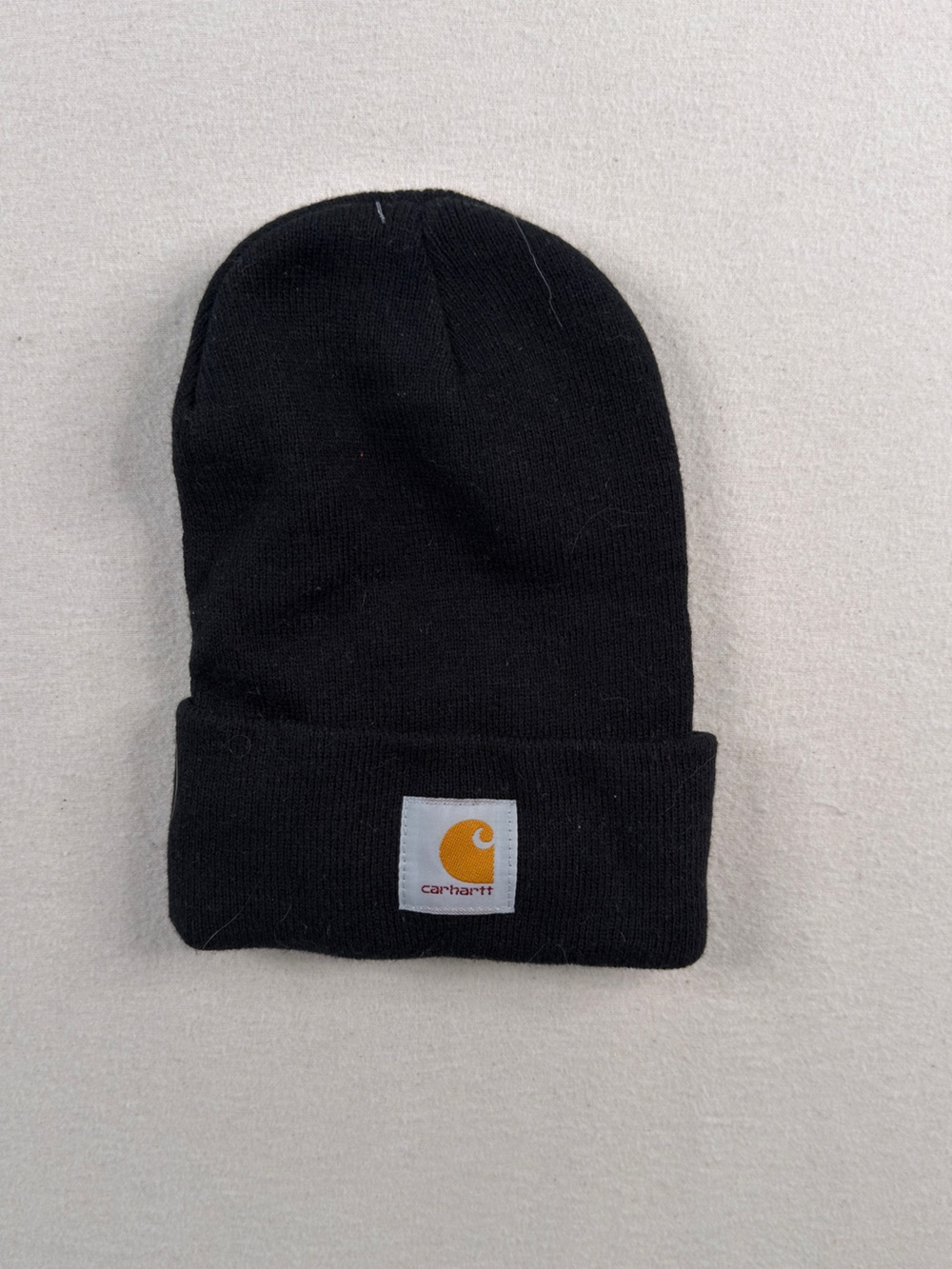 Carhartt Black Knit Watch Cap Beanie NWT Classic Logo Workwear Hat